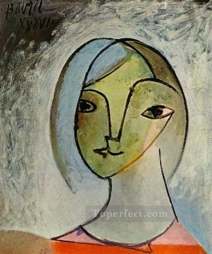 1929 Pintura al %C3%B3leo - Buste de femme 1929 Cubismo
